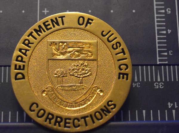 DEPARTMENT of JUSTICE CORRECTIONS POLICE BADGE