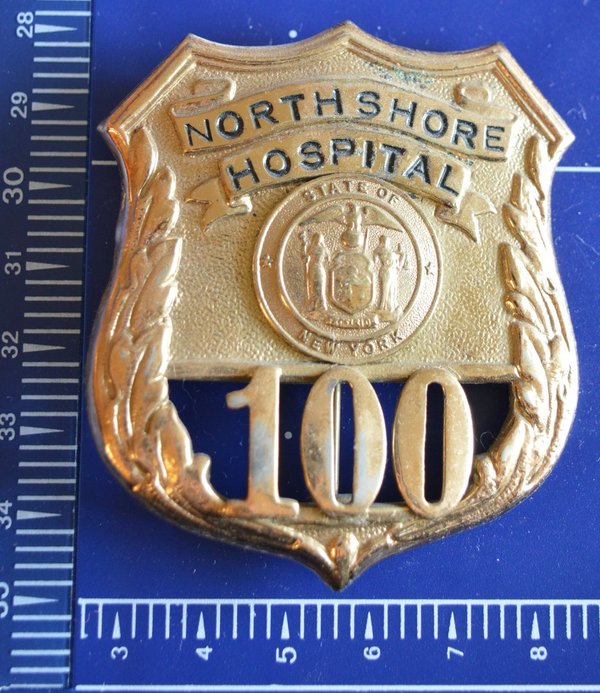 NORTH SHORE HOSPITAL NEW YORK POLICE BADGE