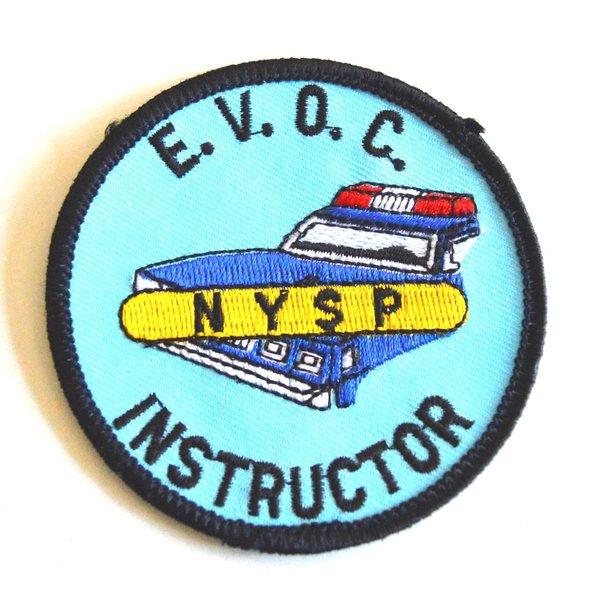 NEW YORK STATE POLICE EVOC INSTRUCTOR PATCH