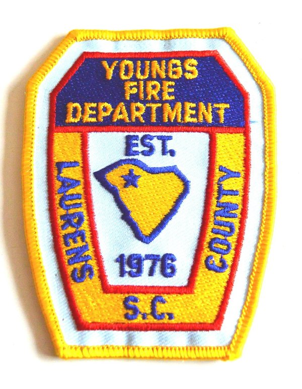 YOUNGS LAURENS COUNTY SC FIRE DEPARTMENT PATCH