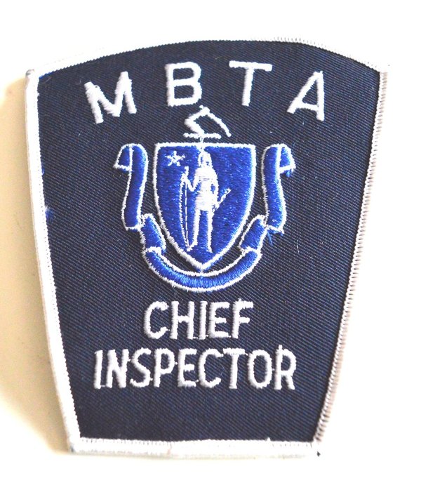 MBTA CHIEF INSPECTOR TRANSIT POLICE PATCH