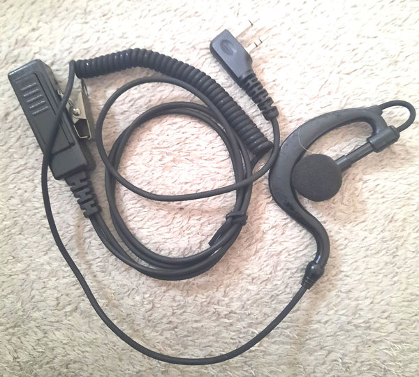 ICOM CABLE RADIO SYSTEM HEADSET WITH PTT EARHOOK CONNECTOR ICOM