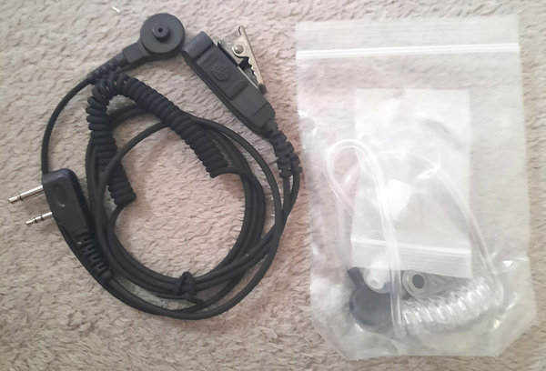 ICOM CABLE RADIO SYSTEM HEADSET WITH PTT CLEARTUBE CONNECTOR ICOM