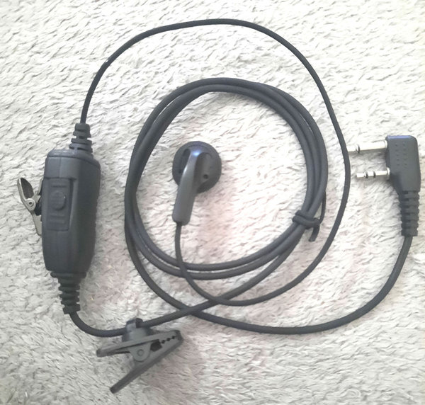 ICOM CABLE RADIO SYSTEM HEADSET WITH PTT EARBUD CONNECTOR ICOM